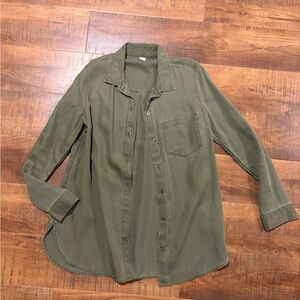 Womens Green Button Up NWOT